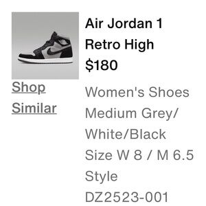 Air Jordan 1 retro High Top - only worn one time!